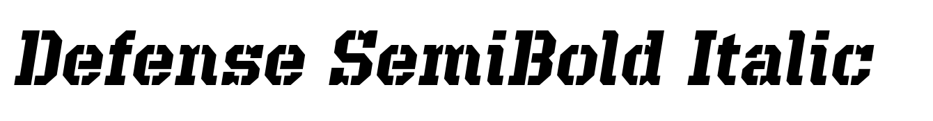 Defense SemiBold Italic